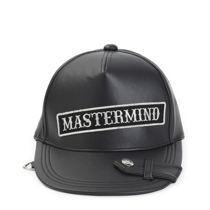MAYFEYR - MASTERMIND WORLD - Black Faux Leather Cap - MW26SE2CA001800BLACK