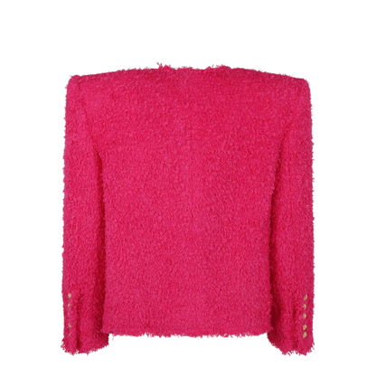 8 Button Tweed Spencer Jacket Rosa