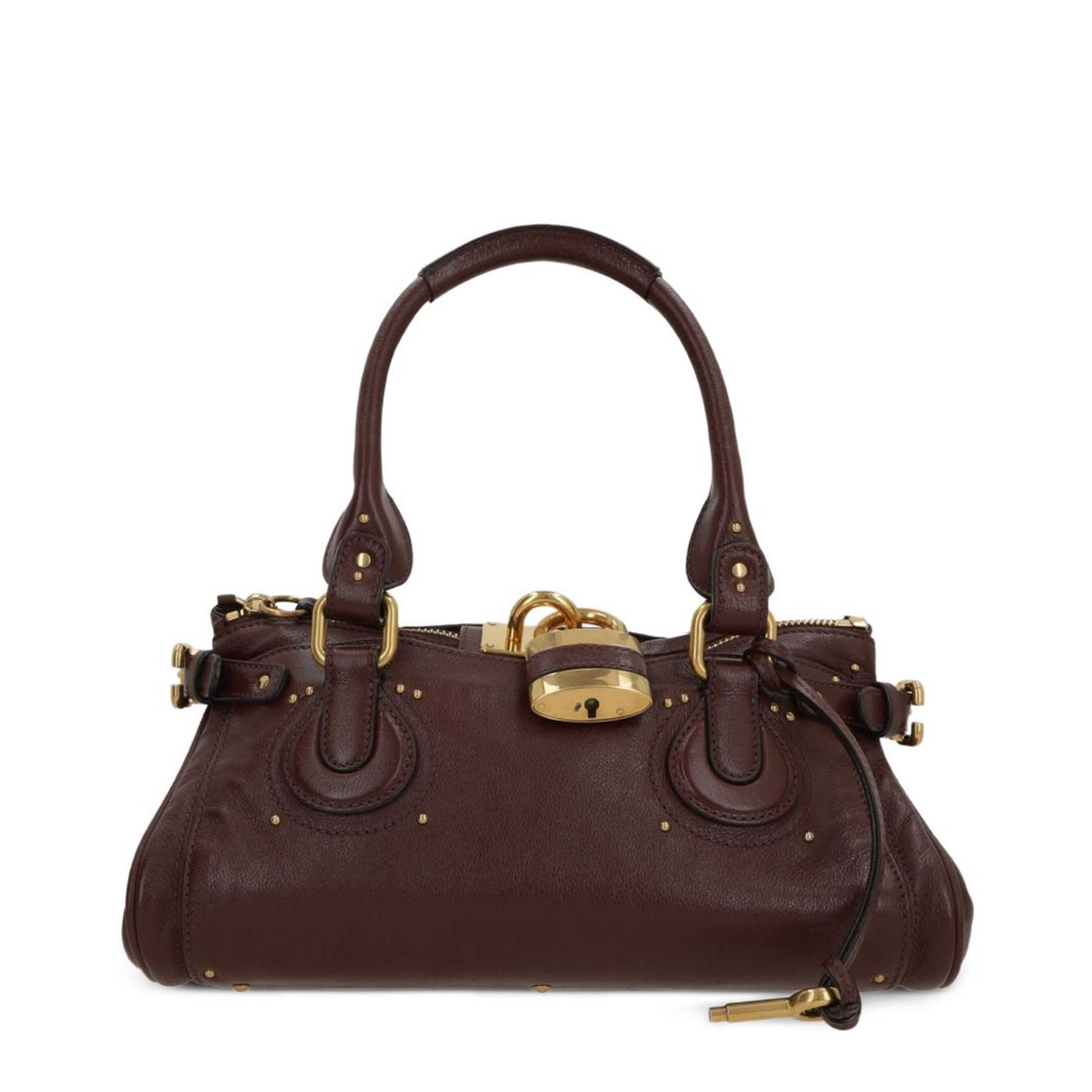 Paddington Buffalo Leather Shoulder Bag - Garnet