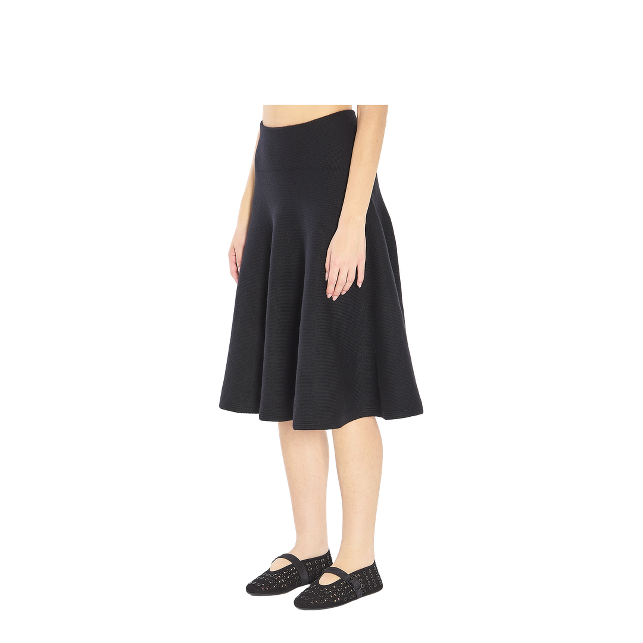 A-line knit skirt