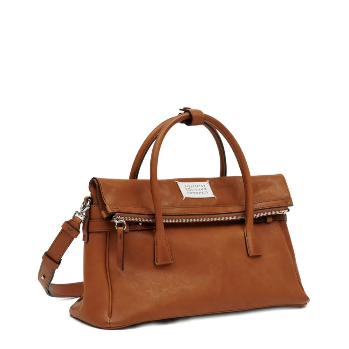 5AC Medium Goatskin Handbag - Vintage Cognac