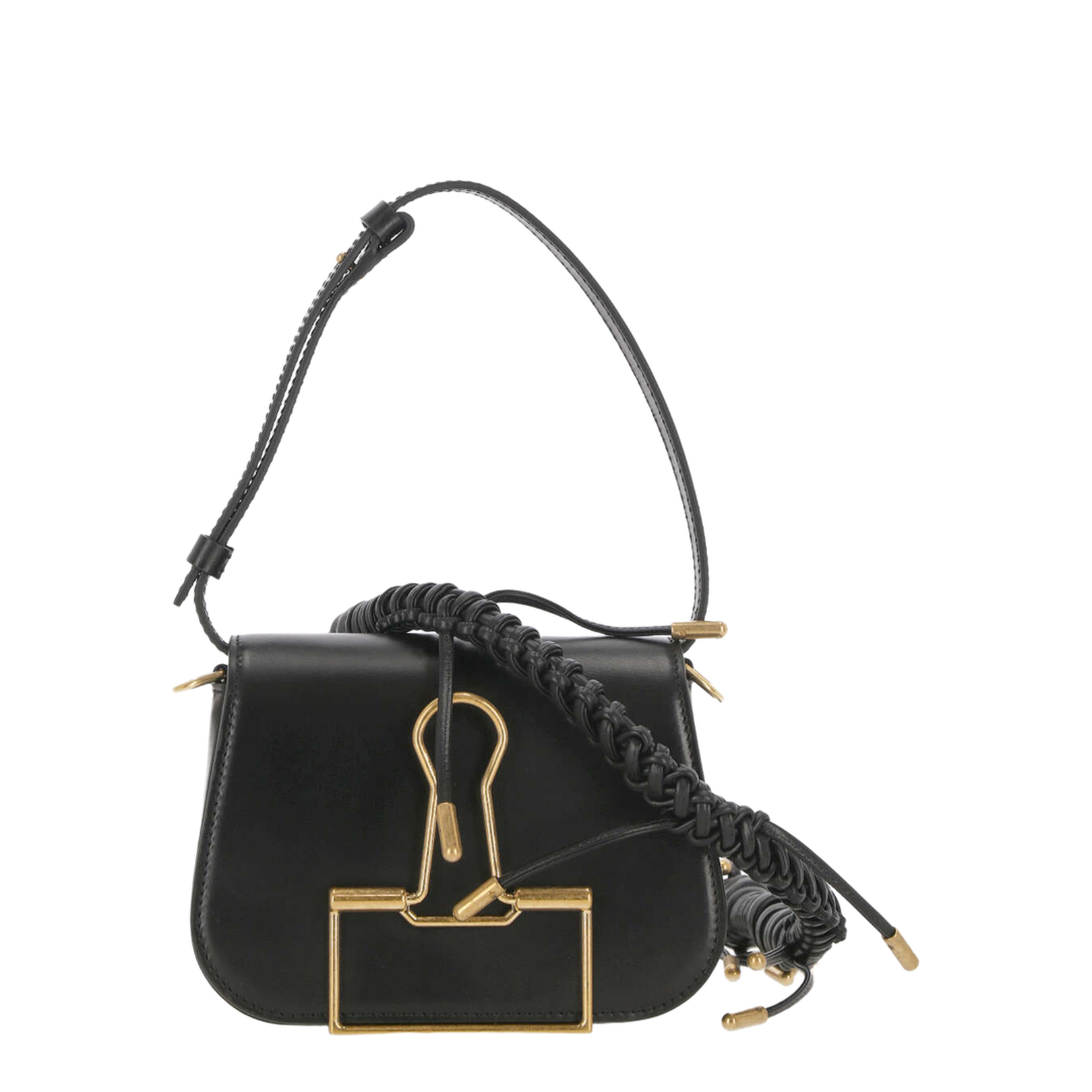 Skeleton Binder Leather Shoulder Bag