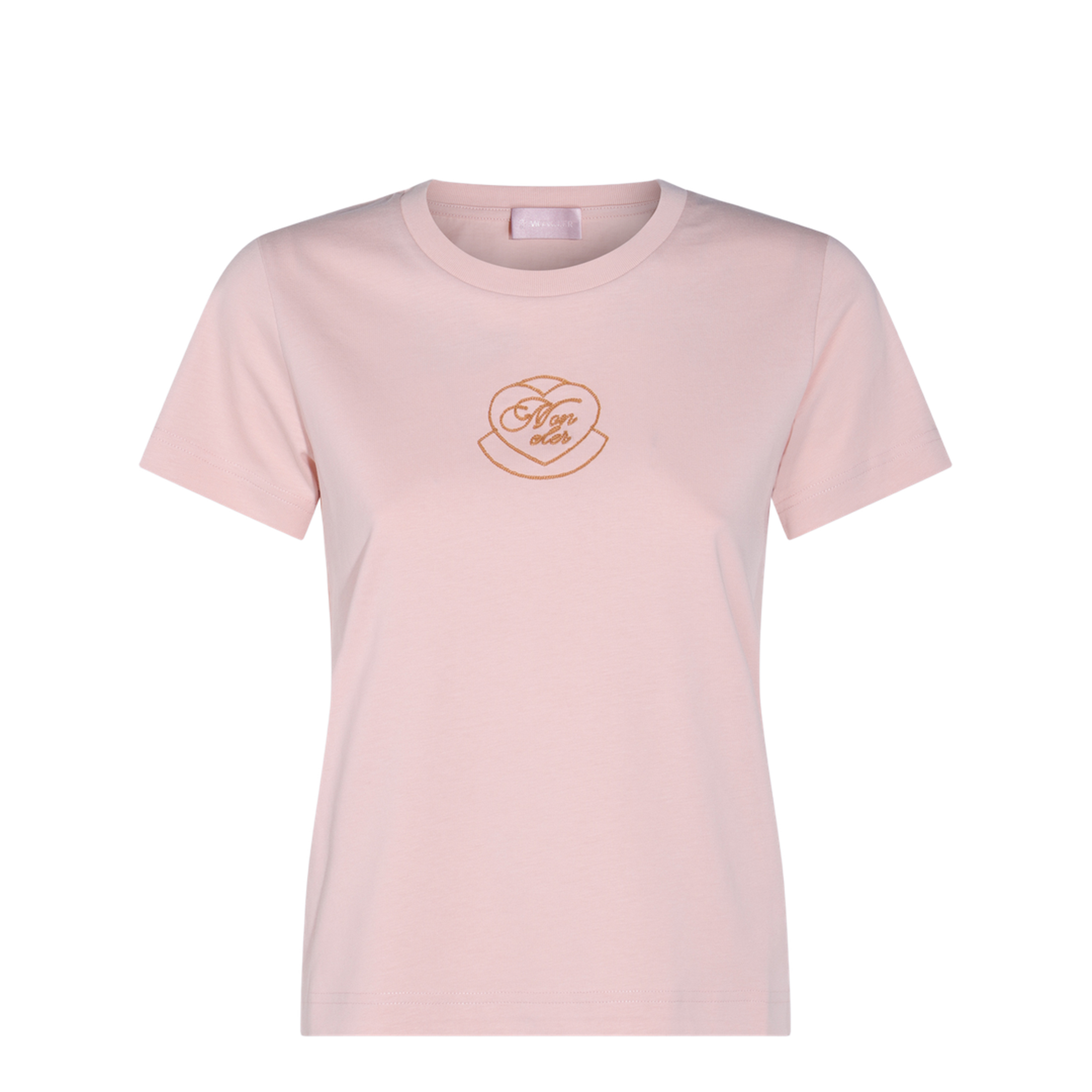 Light Pink Embroidered Heart Logo Cotton T-Shirt