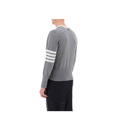 Thom Browne placed baby cable 4-bar cotton sweater