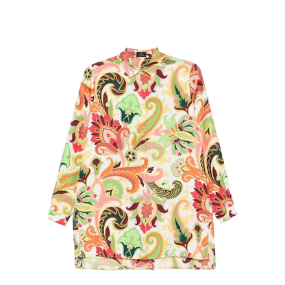 Silk Paisley Shirt In Green