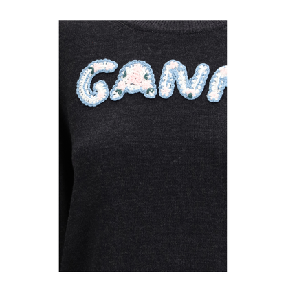 MAYFEYR - Ganni - Crochet Appliqué Merino Sweater - A1070267