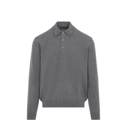 MAYFEYR - RALPH LAUREN PURPLE LABEL - Long Sleeve Knit Polo - 790P22444001MEDIUM