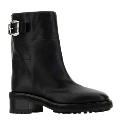 MAYFEYR - Jimmy Choo - Black Leather Ankle Boots - BROOKLYNAB50WLZBLACK
