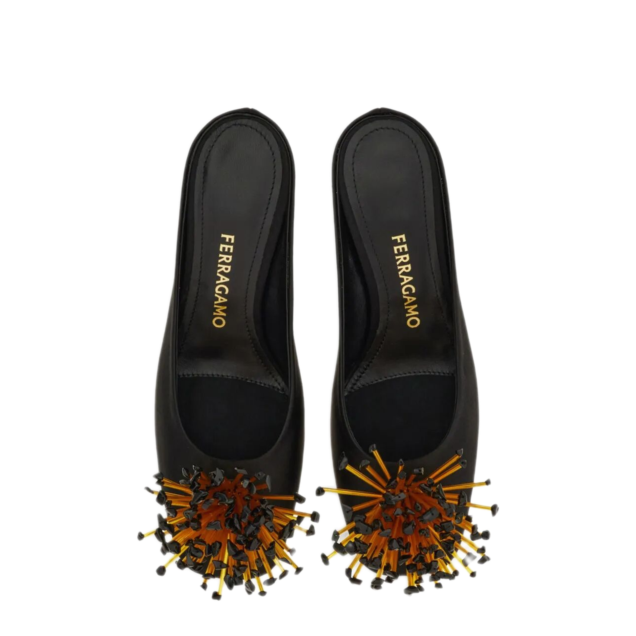 MAYFEYR - Ferragamo - Safi S-Shaped Heel Mule - 01L622793011NEROBISCOTTONERO