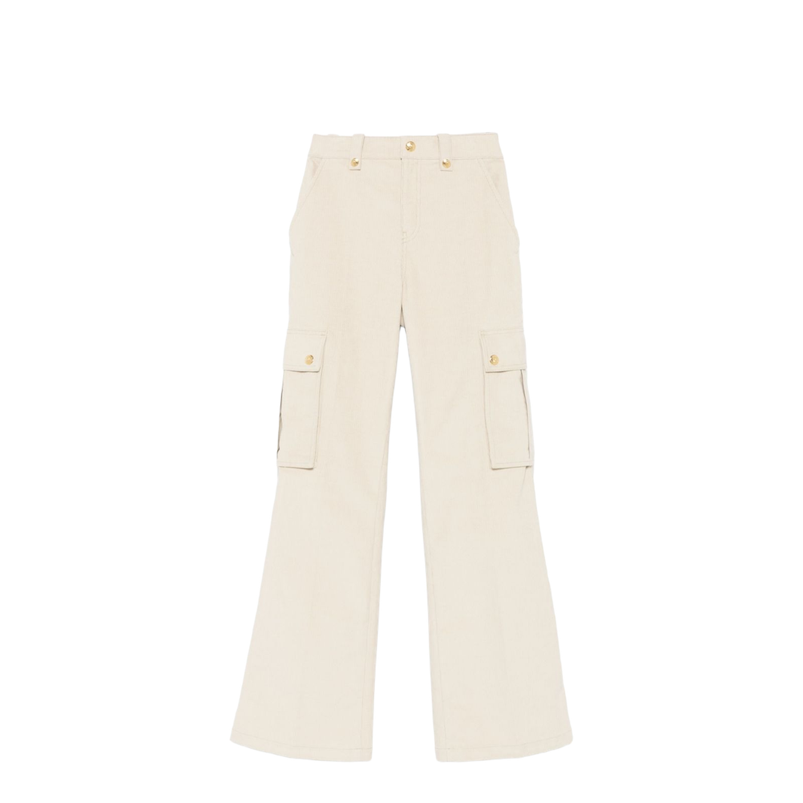 Cotton Cargo Trousers in Natural
