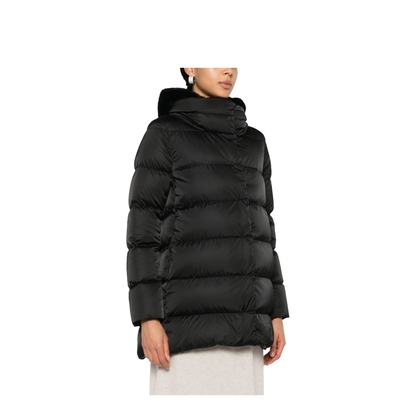 MAYFEYR - Herno - A-Shape Down Jacket In Satin And Alternative Fur - PI001934D12170Z