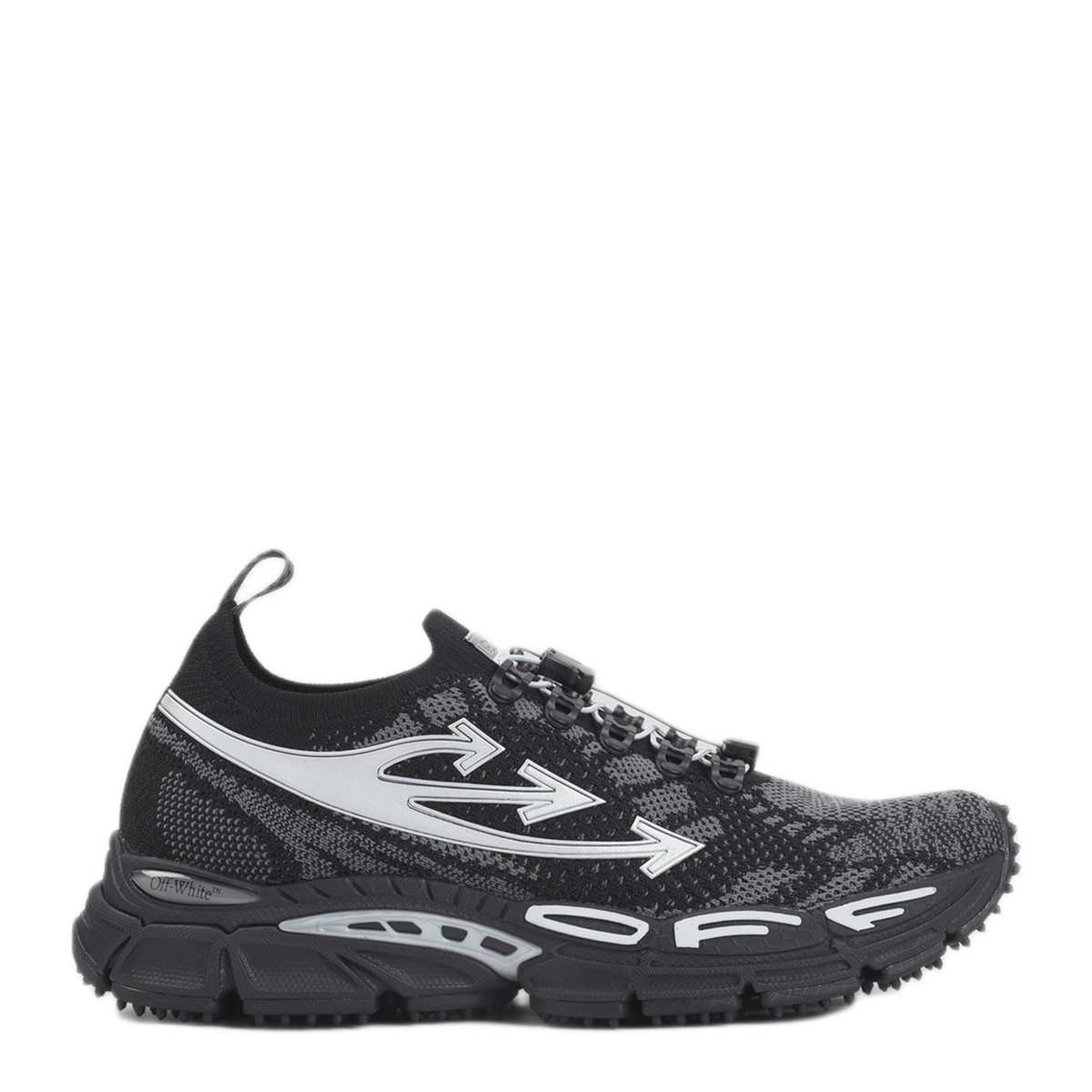 MAYFEYR - Off-White - Black Silver M Be Right Back Knit Sneakers - M2AOS6F001BLACK