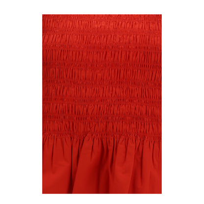 MAYFEYR - Ganni - Ruched Cotton Top With Side Bows - A104042206P