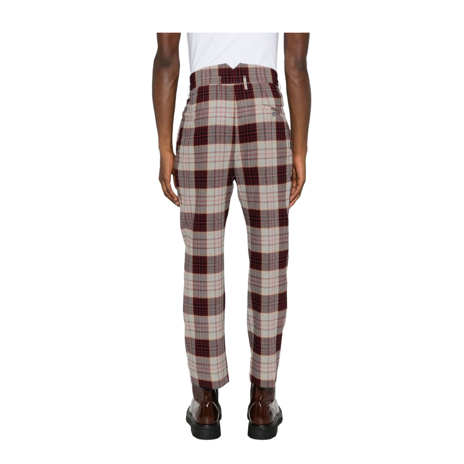 Red Check Pattern Trousers