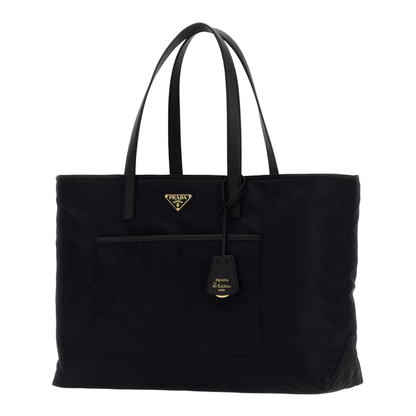 Black Re-Nylon Large Re-Edition 1978 Shopping Bag