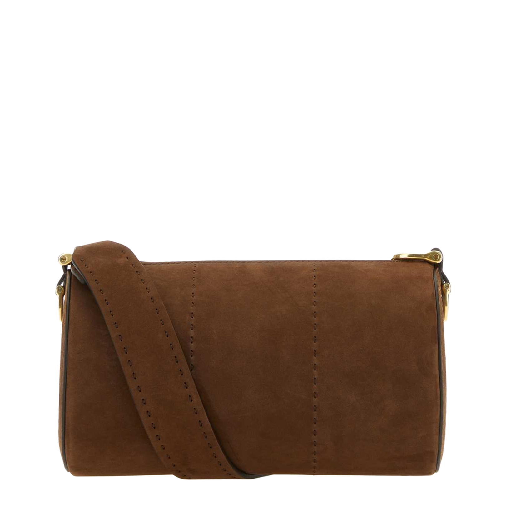 Brown Nabuk Small Crossbody Bag