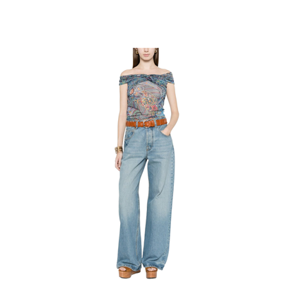 Women's Pattern Top Blue