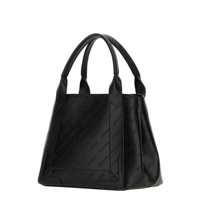 Black Leather Cabas Handbag