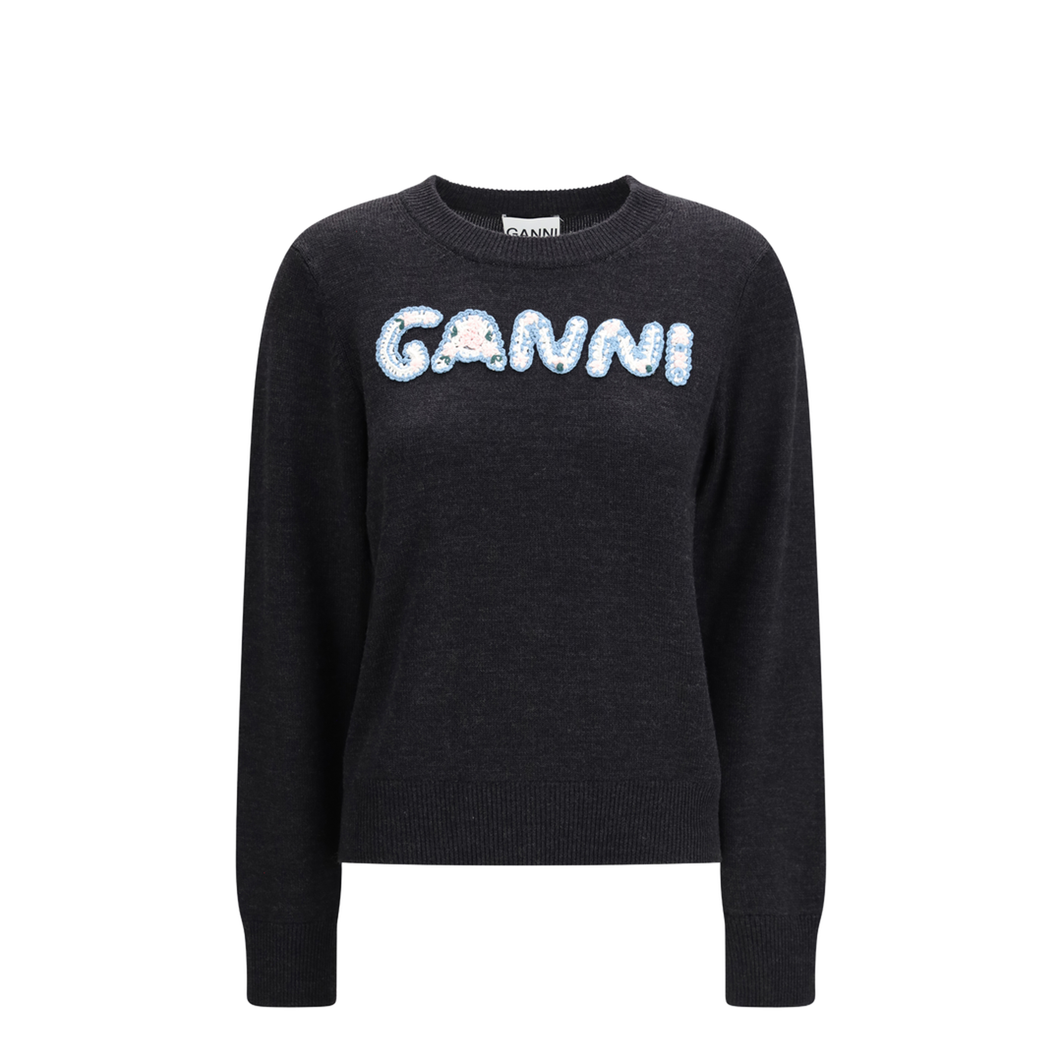 MAYFEYR - Ganni - Crochet Appliqué Merino Sweater - A1070267