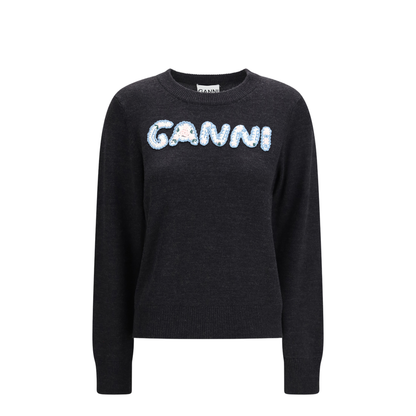 MAYFEYR - Ganni - Crochet Appliqué Merino Sweater - A1070267