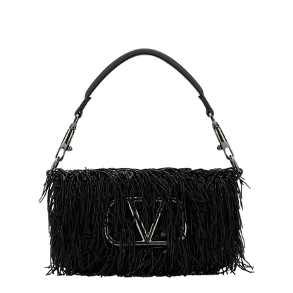 Embellished satin small LocÃ² handbag