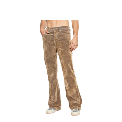 Jeans with a velvet finish