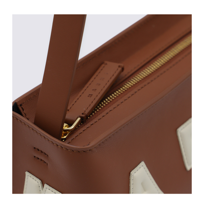 Museo Compact Baguette Bag Calfskin - Moca/Ivory