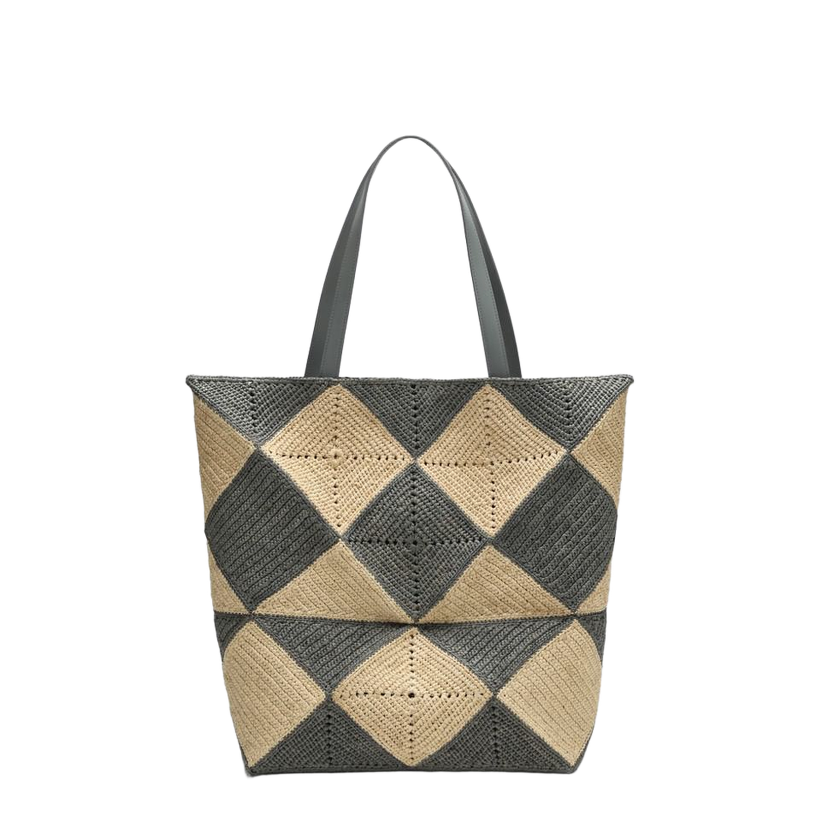 Large Tote Bag in Natural Raffia