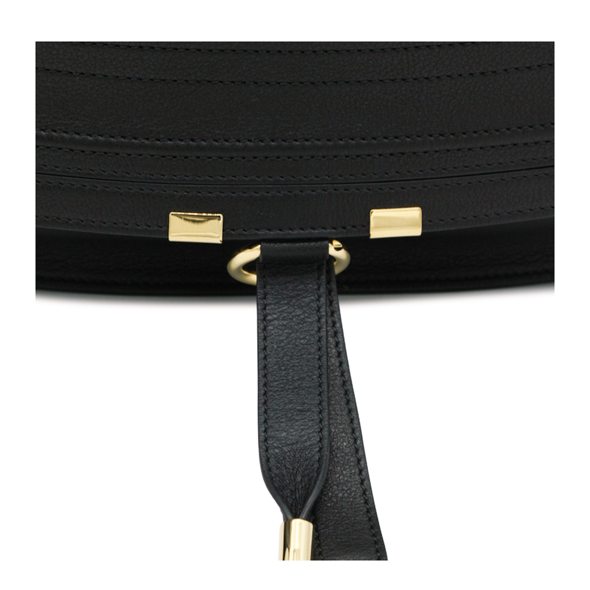 Marcie Small Calfskin Shoulder Bag - Black