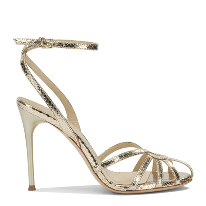 MAYFEYR - Sergio Levantesi - 100Mm Heeled Sandals - RAYKAV6ASPISPLATINOROSATO