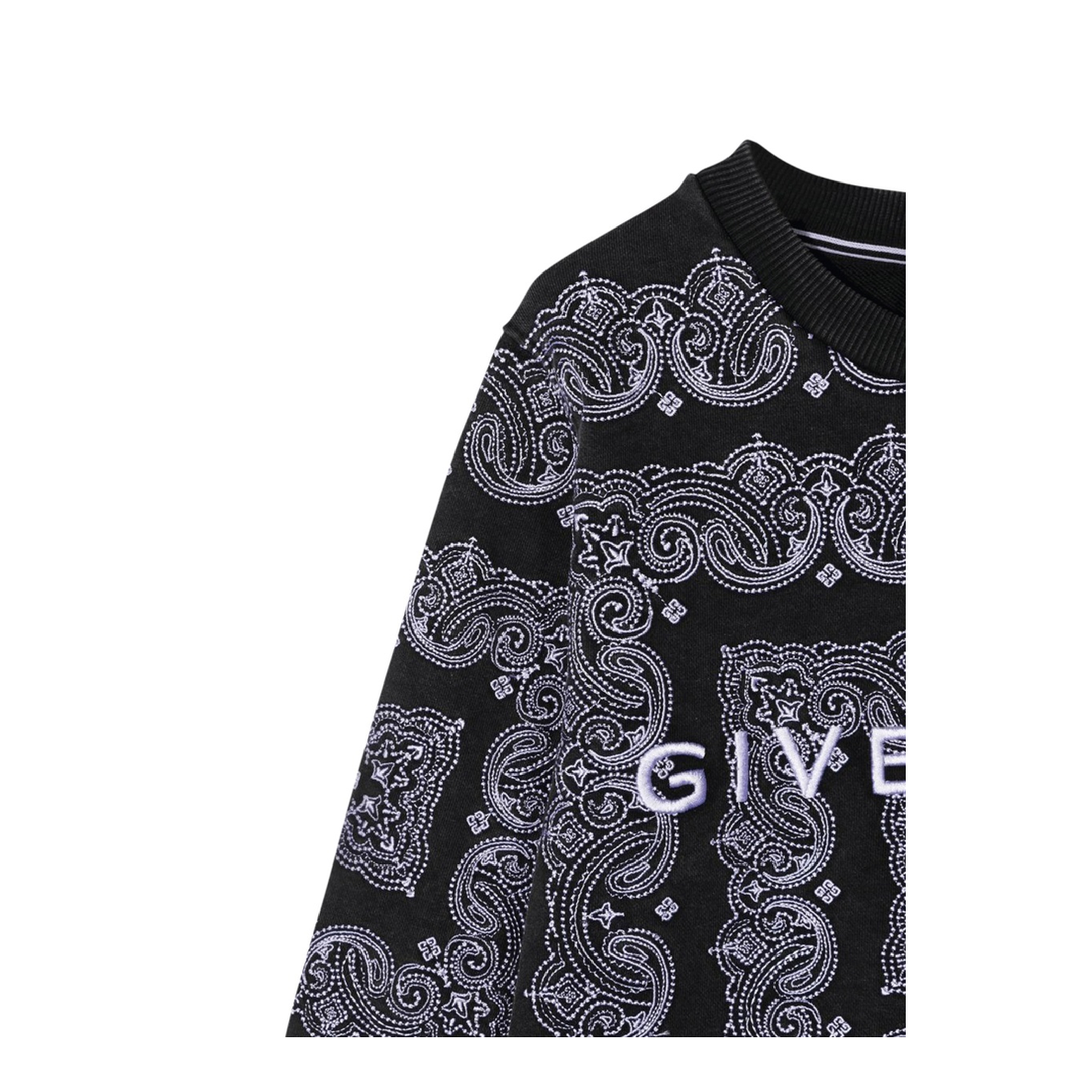 Crewneck Sweatshirt Patterned Print and Logo