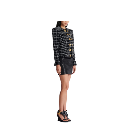 Women's Jacket Grid Pattern