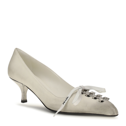 MAYFEYR - Prada - Lace Up Antique Finish Leather Pumps - 1I612OFA055V69