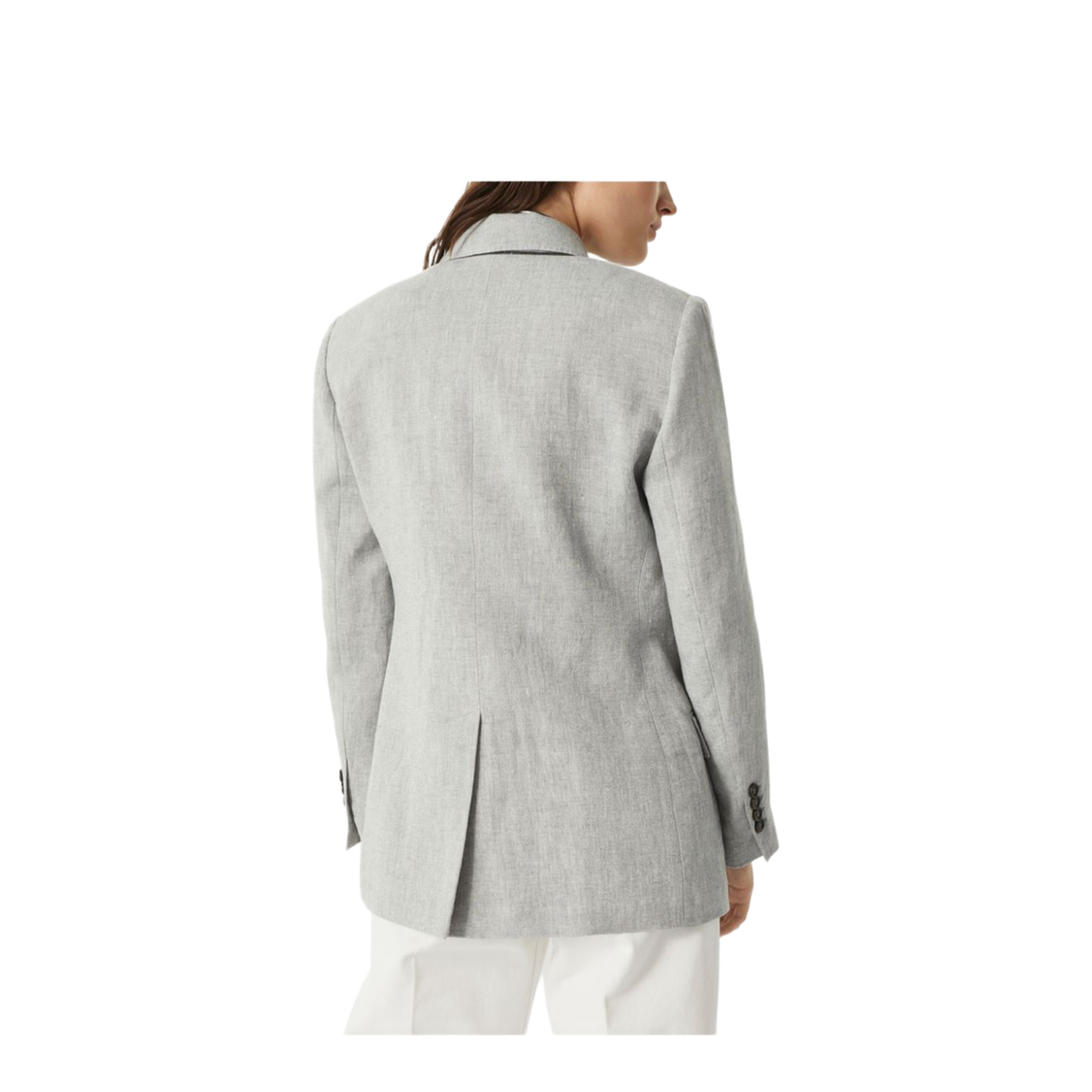 Sparkling Canvas Blazer in Light Grey