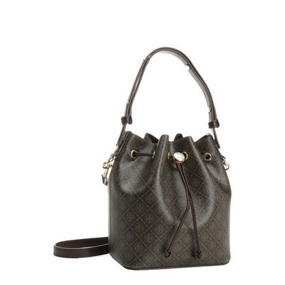 T Monogram Coated Canvas Bucket Bag