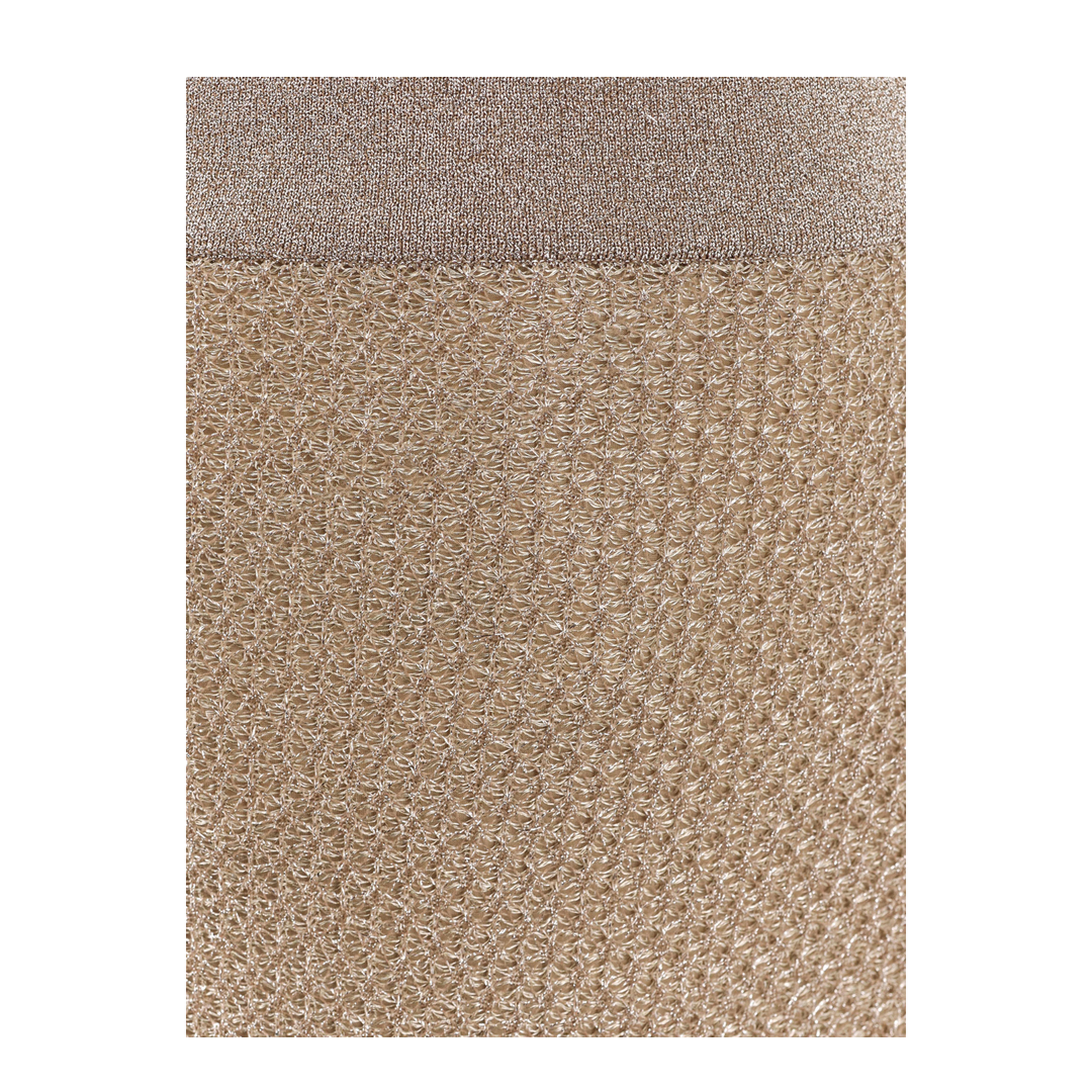 Beige Mesh Midi Skirt