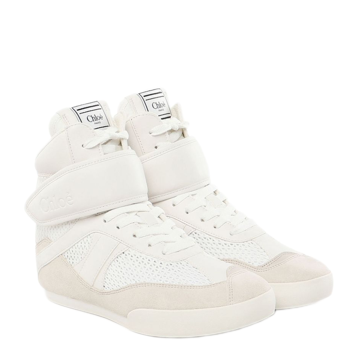 Mesh And Suede Kick High-Top Sneakers