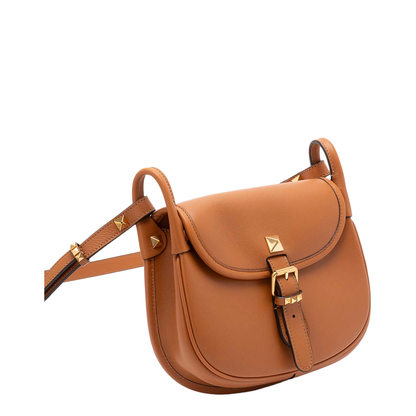 Caramel Leather Flaneuse Crossbody Bag