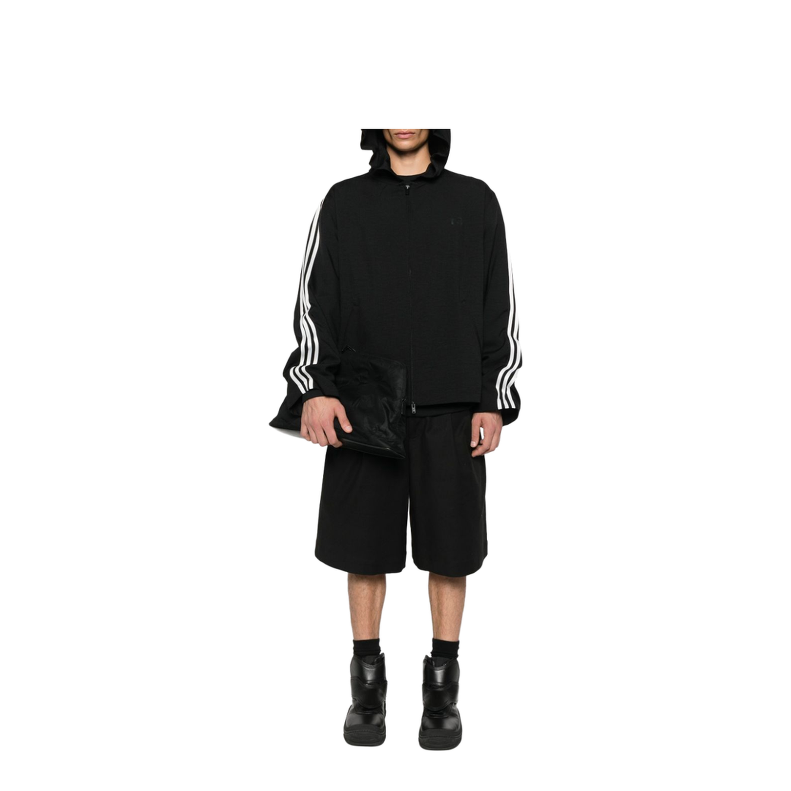 Hooded Neckline Zip Fastening Long Sleeves Relaxed Fit Hoodie