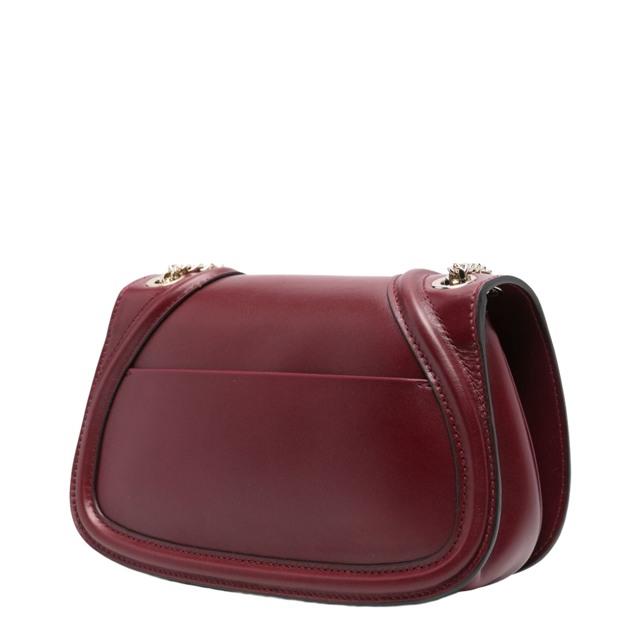 Blondie Medium Leather Shoulder Bag - Burgundy