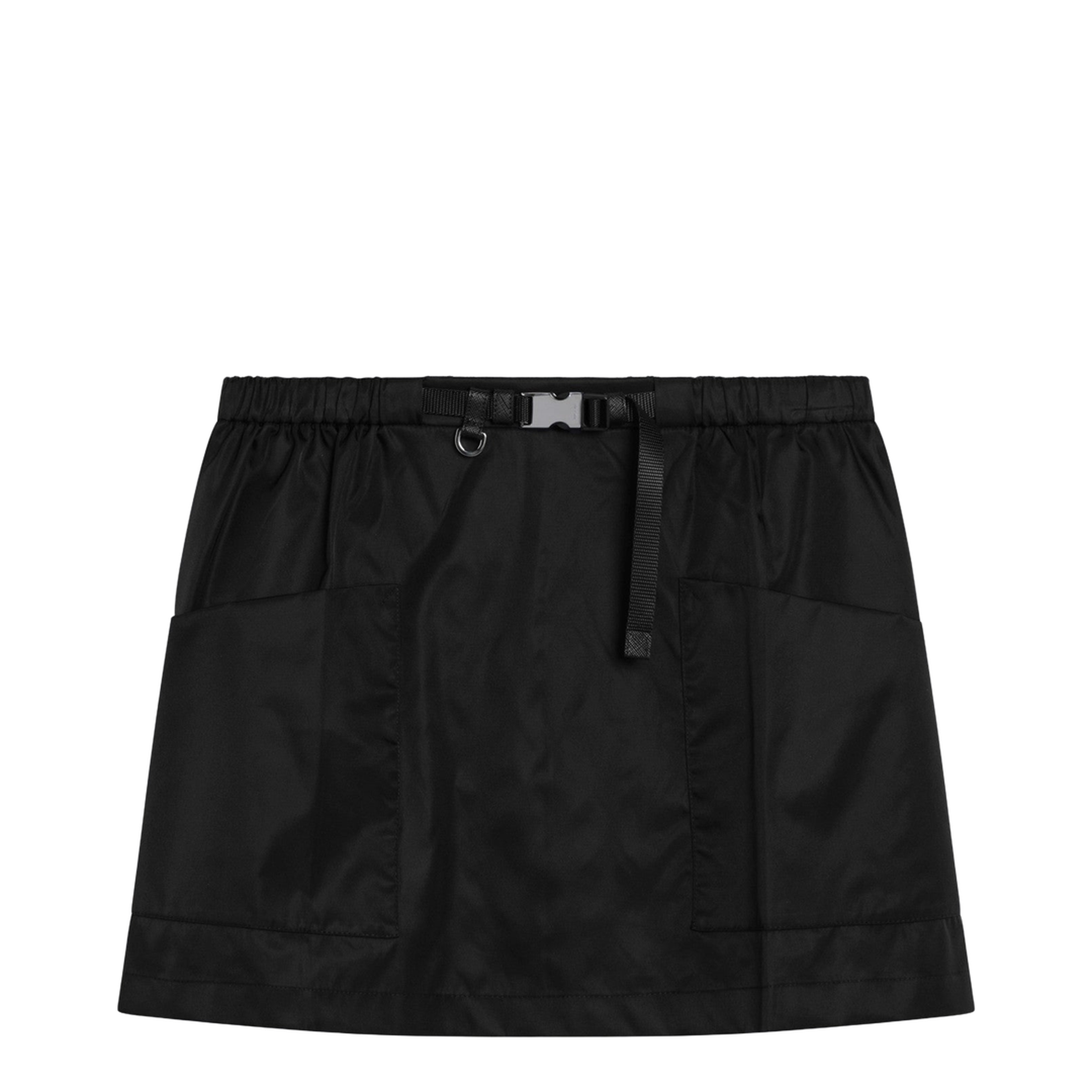 Black Re-Nylon Mini Skirt