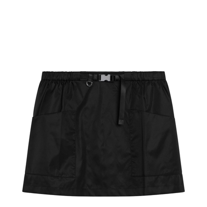 Black Re-Nylon Mini Skirt