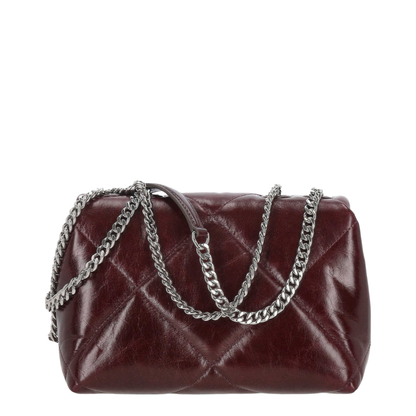 Small Burgundy Leather Crossbody Bag