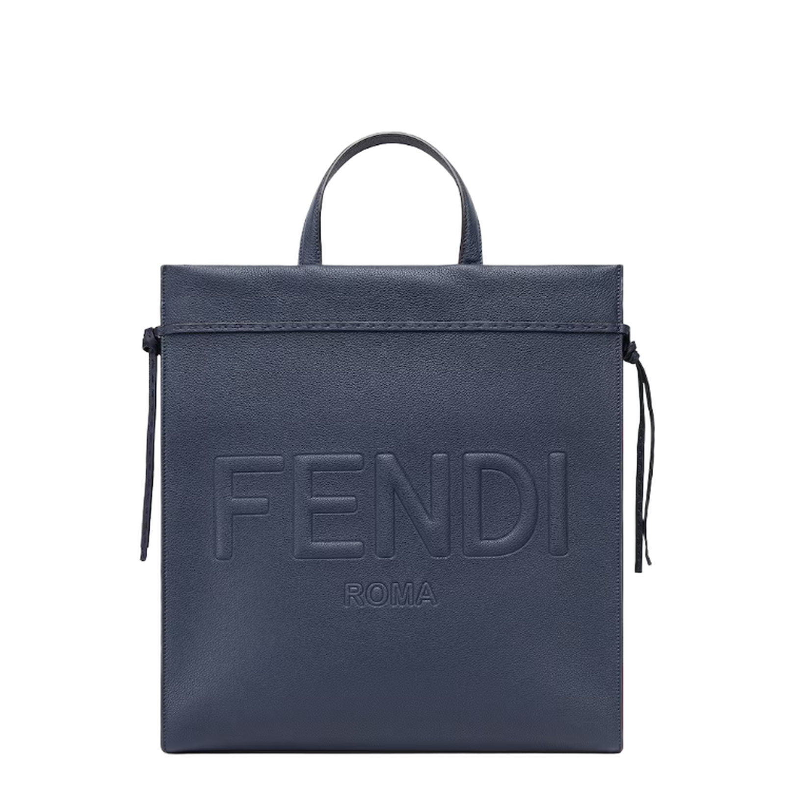 Sunshine Medium Leather Tote Bags - Blue