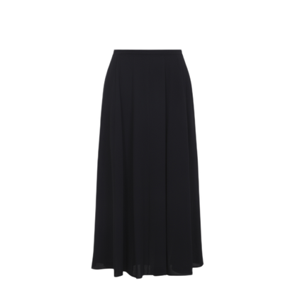 MAYFEYR - ALBERTA FERRETTI - Black Georgette Midi Skirt - A010866170555