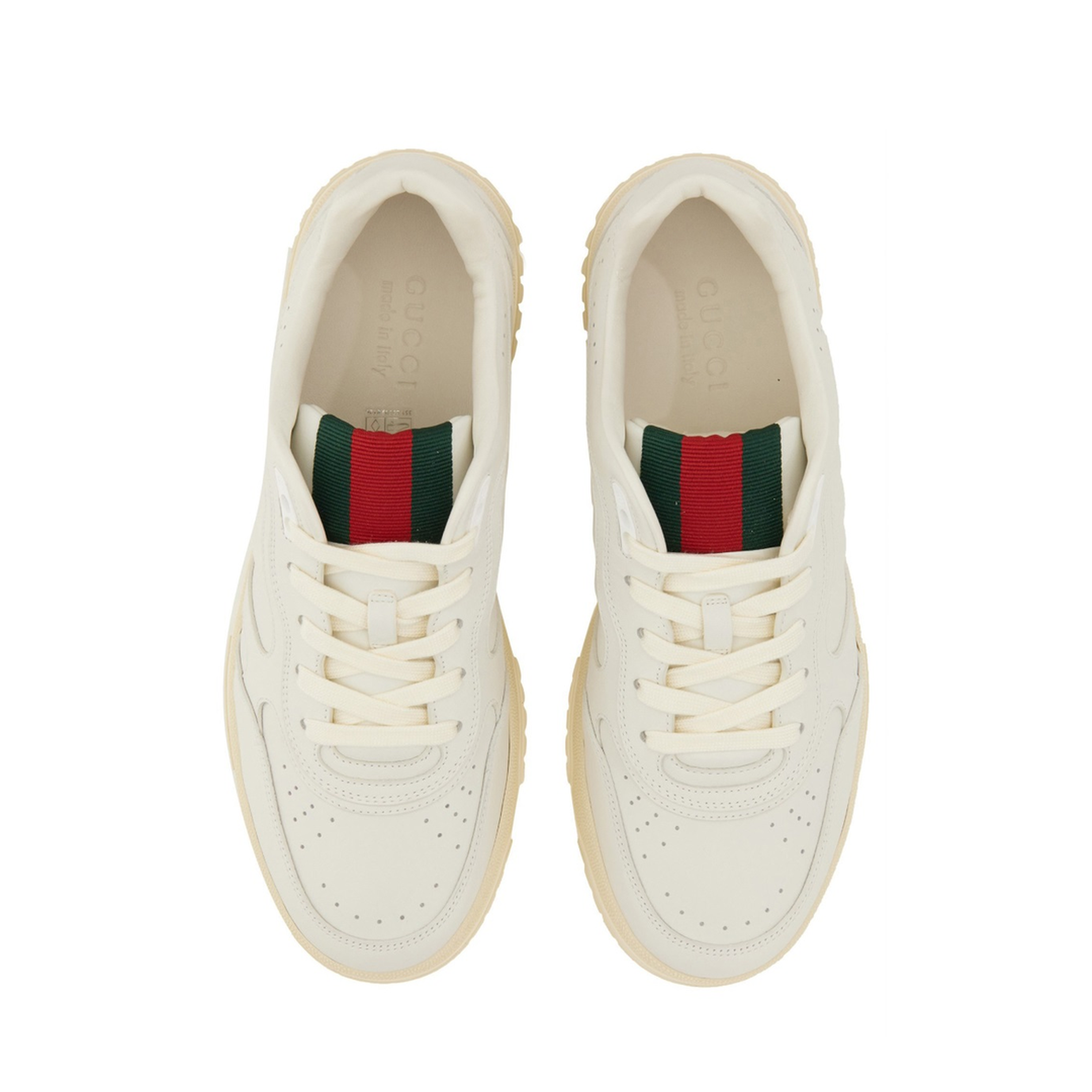 Re-Web Trainer in White Leather