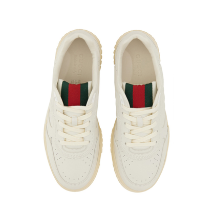 Re-Web Trainer in White Leather