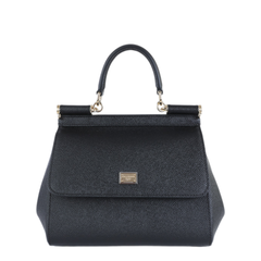 Sicily Small Calfskin Handbag - Black