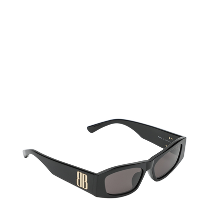 Nano Rectangular Black Sunglasses