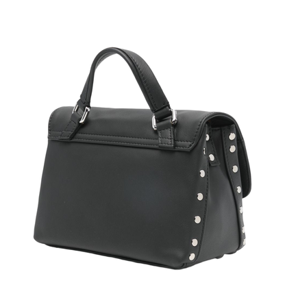 Postina Calfskin Messenger Bag - Black Nero